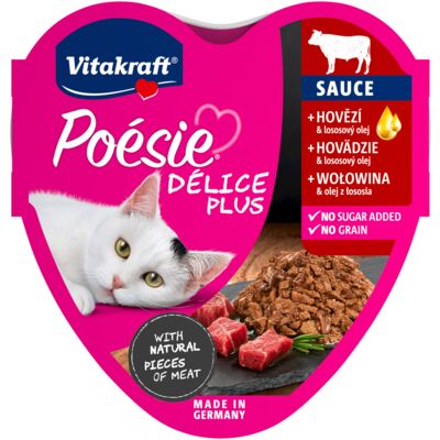 Karma dla kota POESIE DELICE PLUS wołowin 85 g Vitakraft