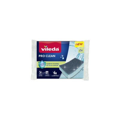 Zmywak profilowany z enzymami Vileda Pro Clean 2 sztuki