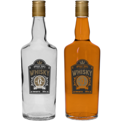 Butelka 0,5 l z zakrętką nadruk Whisky 1 sztuka