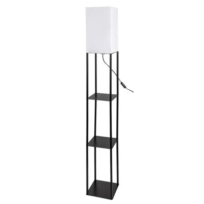 Lampa podłogowa Bronn z półkami 150 cm E27 1x MAX 40W czarny RABALUX