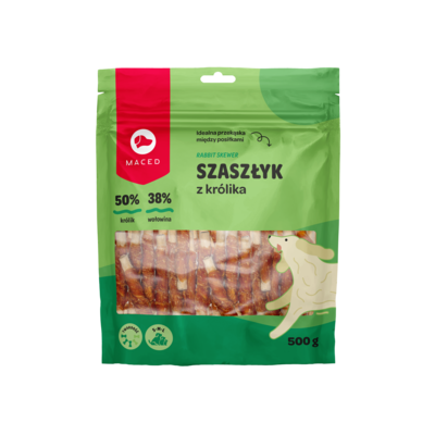 Przysmak dla psa szaszłyk z królika 500 g Maced