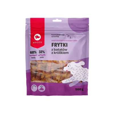 Przysmak dla psa SM frytki z batatów z królikiem 500 g Maced