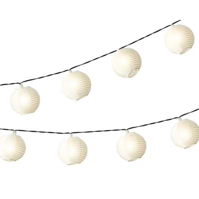 Girlanda lampki solarne LED latarenki śr.7,5 x 450 cm biały