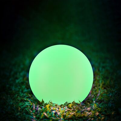 Lampa solarna LED KULA RGBW 20 cm pilot
