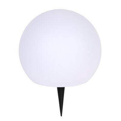 Lampka solarna kula wbijana z czujnikiem zmierzchu biała + multikolor 20 x 17 cm