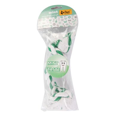 Zabawka ze sznurka 2 węzły 125 g miętowy Dingo