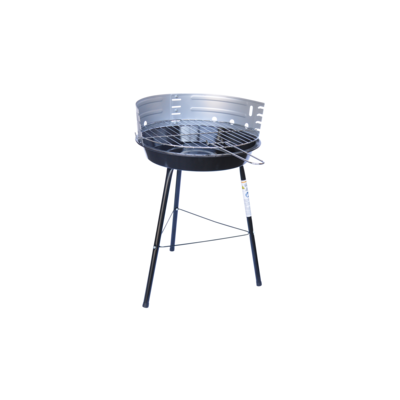 Grill węglowy 34 cm czarno-srebrny