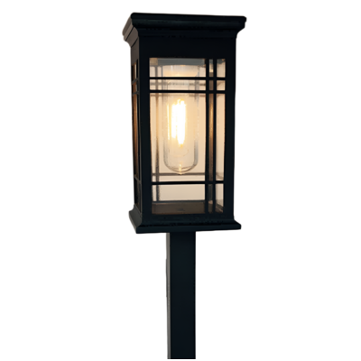 Lampka solarna wbijana 7 x 7 x 43,5 cm czarna