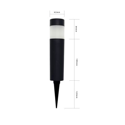 Lampka solarna słupek 6,5 x 39 cm ciepły biały
