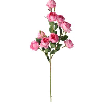 Gałązka 9 róż 72 cm różowy