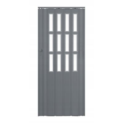 Drzwi harmonijkowe ST13 85 x 203 cm SZARY Standom