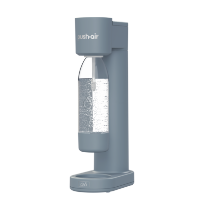 Saturator PushAir stalowy z nabojem CO2 + butelka 0,7 l DAFI