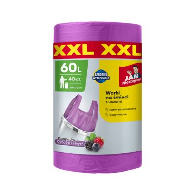 Worki na śmieci T-shirt Smart XL 60 l 40 sztuk Jan Niezbędny