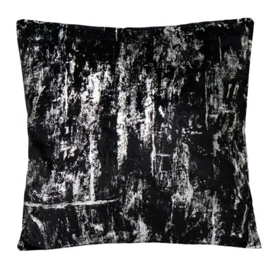 Poszewka Dore 45 x 45 cm czarno-srebrny