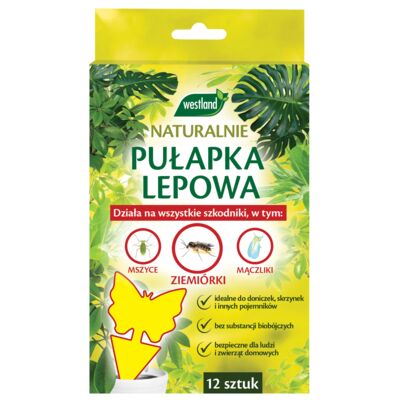 Pułapki lepowe na szkodniki 12 sztuk Westland Naturalnie