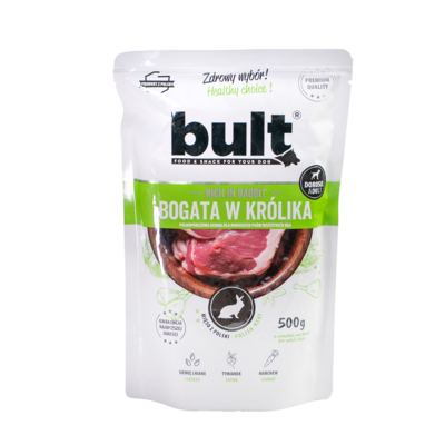 Karma mokra dla psa bogata w królika 0,5 kg Bult