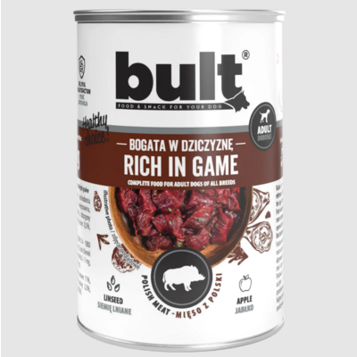 Karma mokra dla psa z dziczyzną 0,4 kg Bult