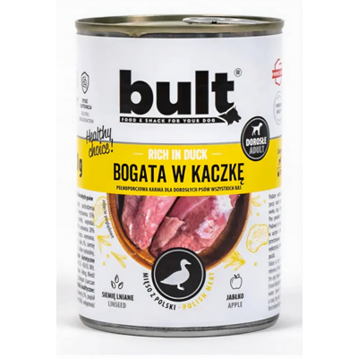 Karma mokra dla psa bogata w kaczkę 0,4 kg BULT