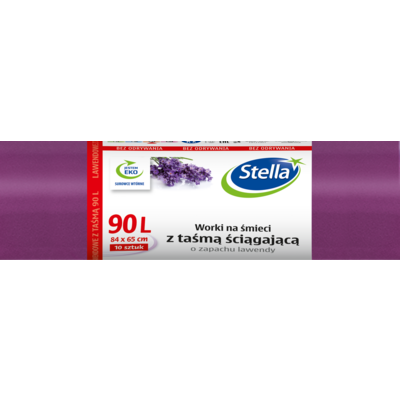 Worki na śmieci taśma LAWENDA 90 l 10 sztuk