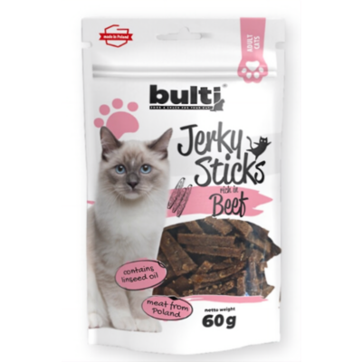 Przysmak dla kota Jerky Sticks wołowina 60 g Bulti Sticks