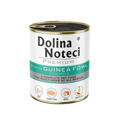 Karma mokra dla psa perliczka z jabłkiem 800 g Dolina Noteci