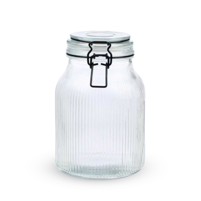 Słój z klamrą prążki 1,7 l TR-116