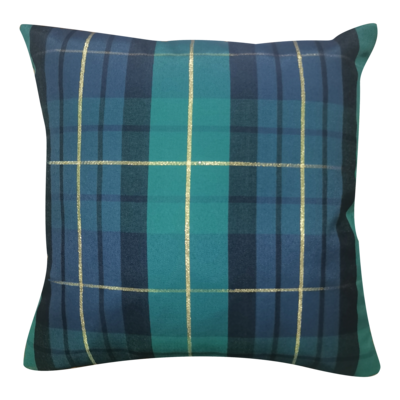 Poszewka TARTAN 45 x 45 cm zielony-granatowy