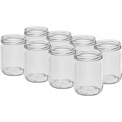 Słoik 540 ml prosty 50795 8 sztuk