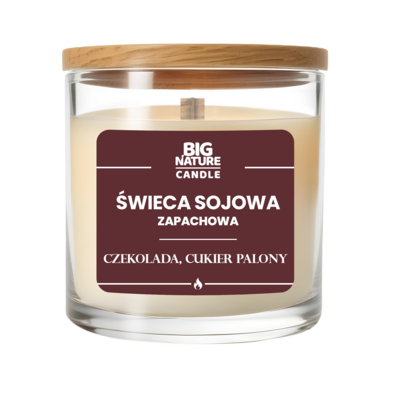 Świeca sojowa zapachowa Czekolada i Cukier Palony 155 g