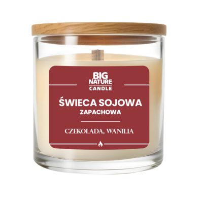 Świeca sojowa zapachowa Czekolada i Wanilia 155 g