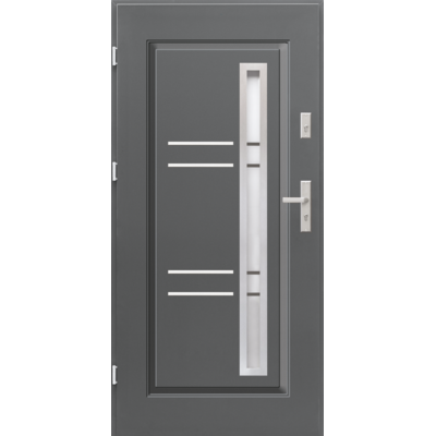 Drzwi zewnętrzne Opal antracyt 90 cm lewe Splendoor
