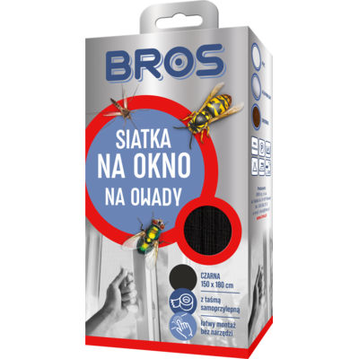 Siatka na okno 150 x 180 cm czarna BROS