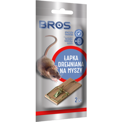Łapka na myszy drewniana 2 sztuki BROS