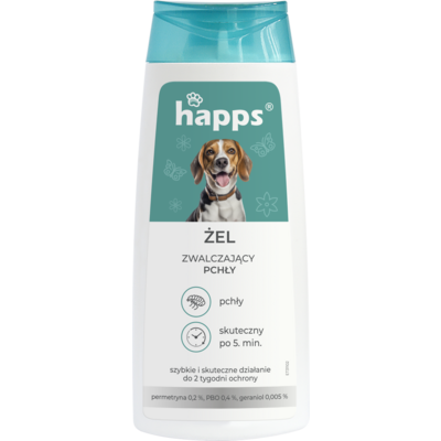 Szampon przeciw pchłom dla psów 150 ml HAPPS