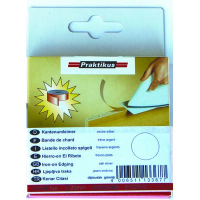 Okleina do krawędzi z klejem jesion srebrny 5 m x 20 mm