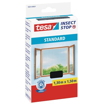 Moskitiera okienna STANDARD czarna 1,3 x 1,5 m tesa