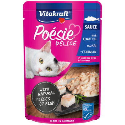 Karma dla kotów Poesie Deli Sauce z czarniakiem 85 g Vitakraft