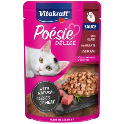 Karma dla kotów Poesie Deli Sauce z sercami 85 g Vitakraft