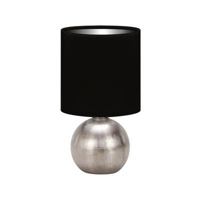 Lampka stołowa PERLO E14 SILVER/BLACK STRÜHM