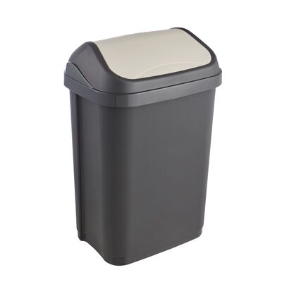 Kosz na śmieci z obrotową pokrywą 10 l grafit swantje 25,5 x 19 x 38,5 cm keeeper
