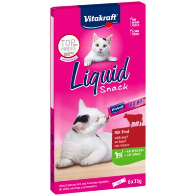Przysmak dla kota Cat Liquid Snack 6 sztuk wołowina/inulina Vitakraft