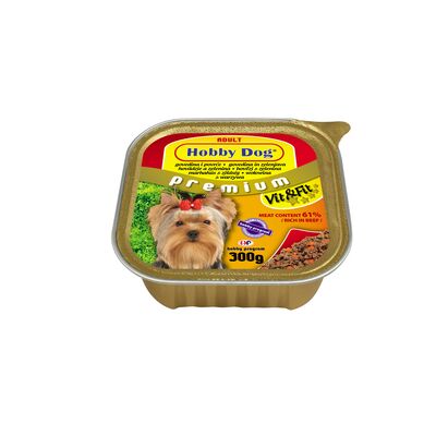 Karma dla psów Hobby Dog wołowina warzywa 300 g Vitakraft
