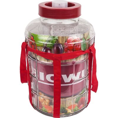 Słój do wina i przetworów 10 l z taśmą i plastikową pokrywą Browin