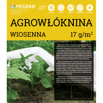 Agrowłóknina wiosenna 17 g/m² 1,6 m x 250 mb