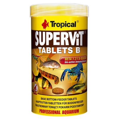 Tabletki wieloskładnikowe dla ryb Supervit Tablets B 250 ml / 150 g, 830 sztuk Tropical