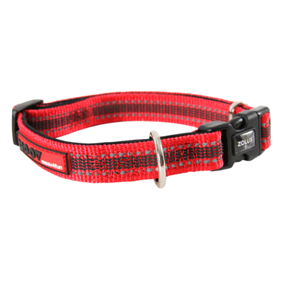 Obroża regulowana MOOV 20 mm czerwony ZOLUX