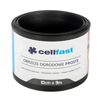 Obrzeże ogrodowe proste 10 cm x 9 m czarne Cellfast