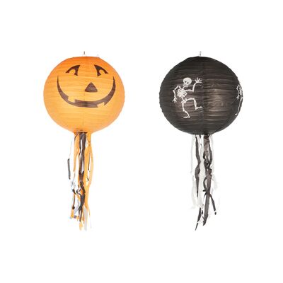 Dekoracja Halloween lampion 30 cm mix 4 kolory