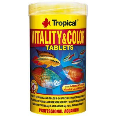 Tabletki wieloskładnikowe dla ryb VitalityColor Tablets A 250 ml / 150 g, 340 sztuk Tropical