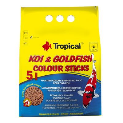 Pokarm dla ryb pływający koigoldFish Colour Sticks 5 l / 400 g worek Tropical